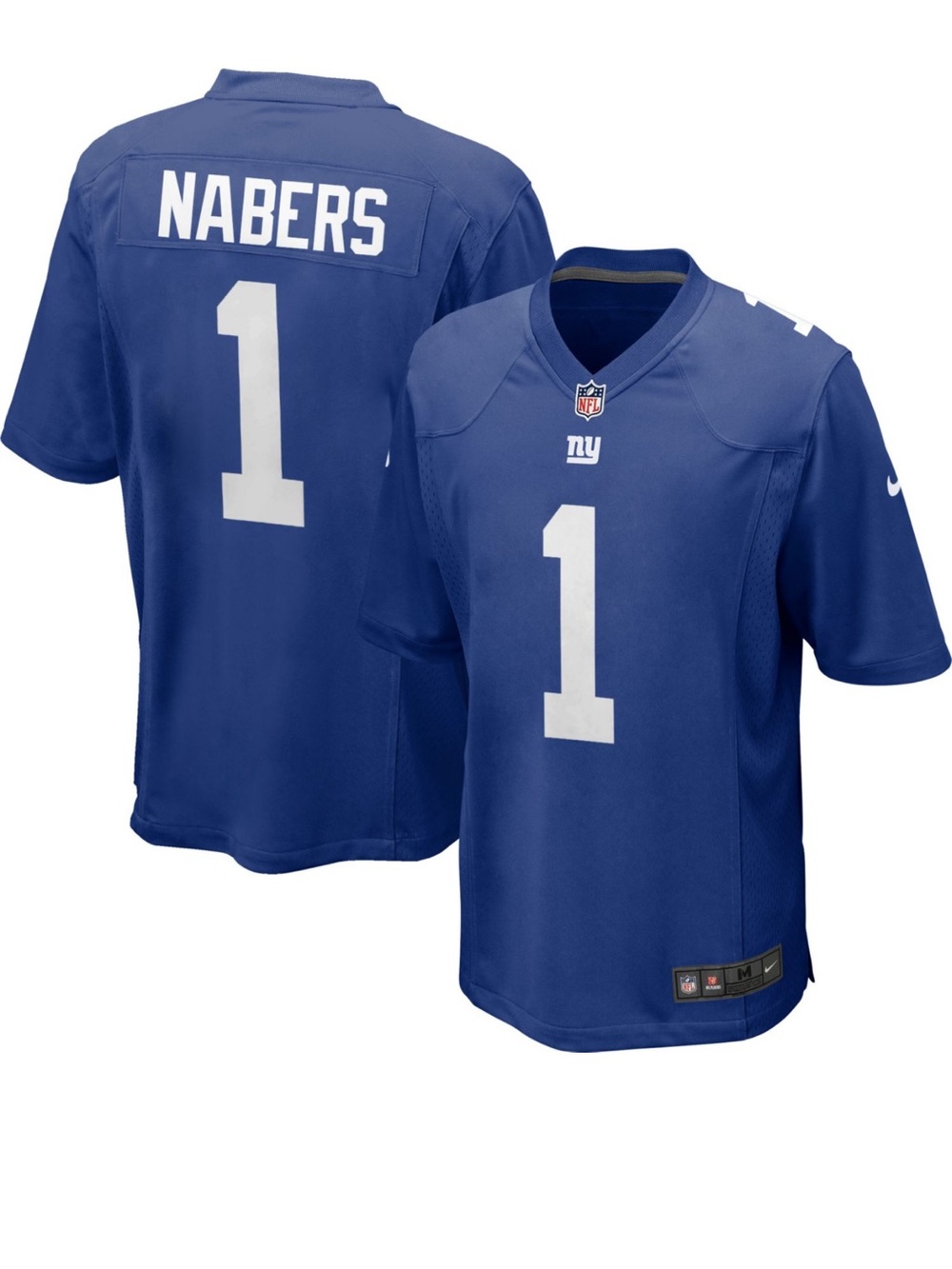 New York Giants Malik Nabers #1 NFL Game Jersey Blue/White Men's XXL Nike